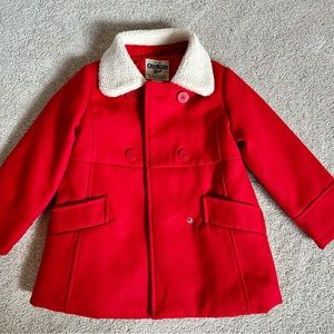 Oshkosh girl’s winter jacket in red, size 5